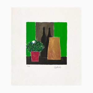 Bodegón verde y negro en Gardenia de Bernard Cathelin, 1995