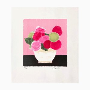 Hortensia at the Pink Background by Bernard Cathelin, 1990
