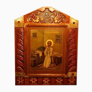 L'immagine di Sant'Alessio l'uomo di Dio in uno stipendio, metà del XX secolo