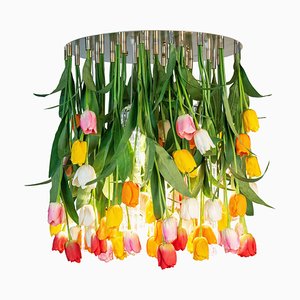 Lámpara de araña Flower Power Maxi Tulip grande redonda de VGnewtrend, Italia
