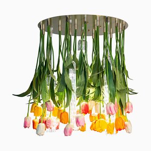 Lámpara de araña Flower Power Tulip grande redonda de VGnewtrend, Italia