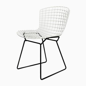 Black and White Wire Chair by Harry Bertoia for Knoll Inc. or Knoll International, 1970s
