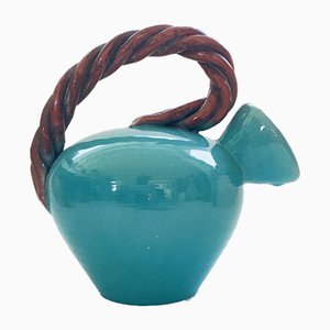 Art Studio Pottery Low Rope Decanter by Alexandre De Wemmel, Belgium, 1950s