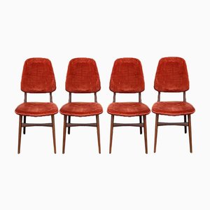 Teak Chairs, 1960s, Set of 4