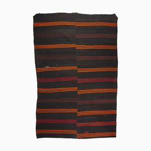 Tappeto Kilim Mid-Century moderno minimalista a righe, Turchia