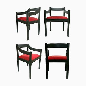 First Series Carimate Stühle von Vico Magistretti für Artemide, 1960er, 4er Set