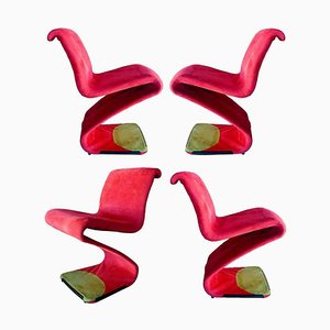 Model Z Chairs by Gastone Rinaldi, 1970s, Set of 4