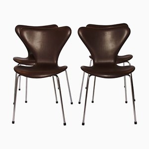 Modell 3107 Series 7 Stühle von Arne Jacobsen und Fritz Hansen, 1967, 4er Set