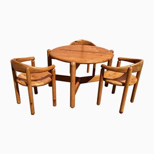 Tavolo e tre sedie di Rainer Daumiller, Danimarca, anni '60, set di 4