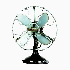 Vintage Industrial Art Deco Table Fan from Marelli, Italy