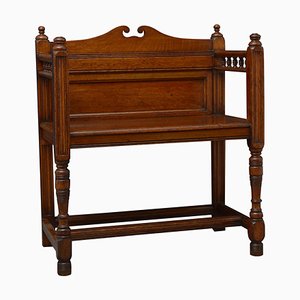 Victorian Solid Oak Hall Bench