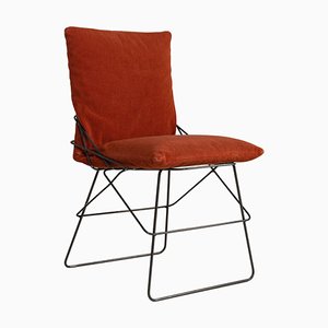 Silla SOF SOF de metal naranja de Enzo Mari para Driade