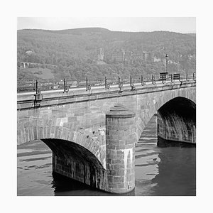 Puente viejo, río Neckar y castillo de Heidelberg, Alemania 1938, Impreso 2021