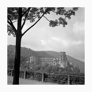 Grosse Scheffelterrasse Terrace to Castle, Heidelberg Germany 1938, Printed 2021