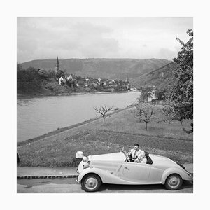 Going to Neckargemuend by Car Near Heidelberg, Germany 1936, Printed 2021