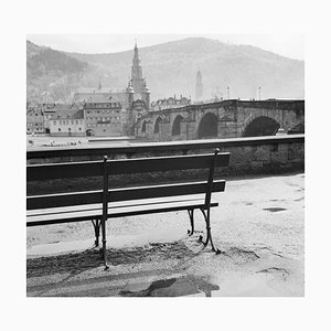 River Neckar, Old Bridge, Church, Heidelberg Alemania 1936, Impreso 2021