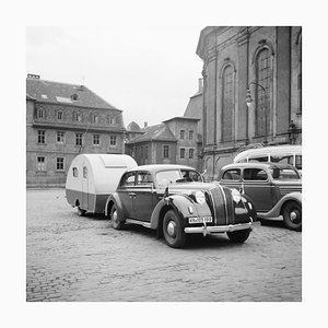 Voiture, Remorque à Heiligeistkriche Church Heidelberg, Allemagne 1938, Imprimé 2021