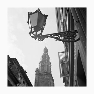 Campanario de la iglesia Heiliggeistkirche de Heidelberg, Alemania, 1936, impreso en 2021