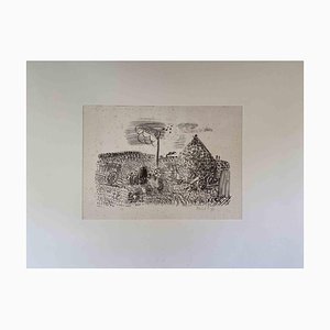 Raoul Dufy, paisaje, litografía original, principios del siglo XX