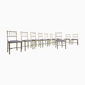 Chaises en Laiton, 1940s, Set de 10