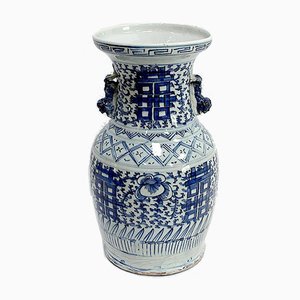 Jarrón chino de porcelana, finales del siglo XIX