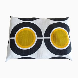 Mod Cushion with Linen and Space Age Pattern, 1970s