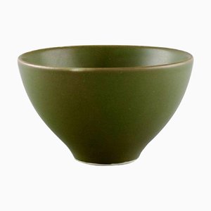 Bowl in Glazed Ceramics with Lotus Flower by Gerd Bøgelund for Royal Copenhagen