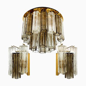 Lámparas de cristal de Murano de JT Kalmar, Austria, años 60. Juego de 3