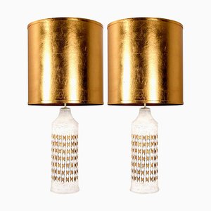 Bitossi Lamps for Bergboms with Custom Made Shades by Rene Houben, Set of 2