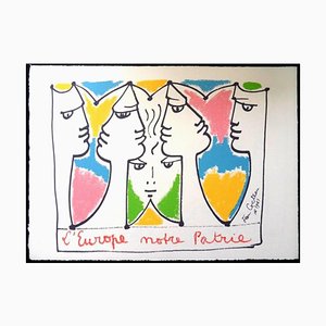 Jean Cocteau, Europa Bridge of Civilizations, Lithographie, 1961