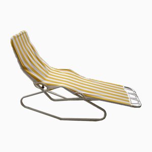 Chaise Longue in Yellow and White