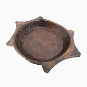 Antique 19th Century French Treen Birch Platter Bowl