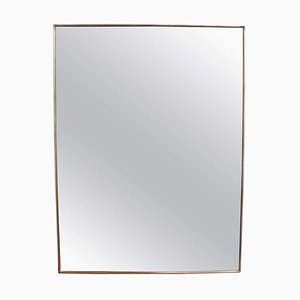 Vintage Italian Wall Mirror with Brass Frame, 1950s