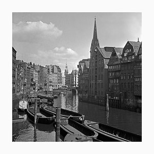 Canals Near St. Nicholas Church Hamburg Speicherstadt Germany 1938 Gedruckt 2021
