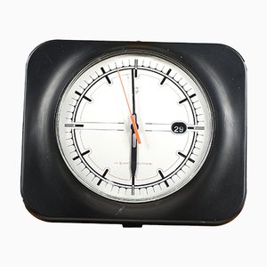 Horloge en Plastique Noir et Gris de Philips, 2000s