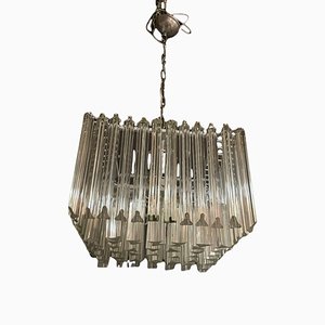 Mid-Century Murano Glass Prism Chandelier by Paolo Venini, 1970s