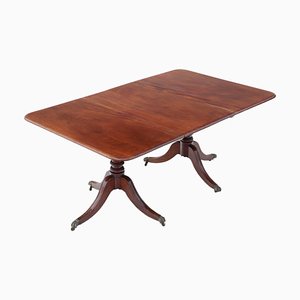 Georgian Mahogany Extending Pedestal Dining Table, 19th Century