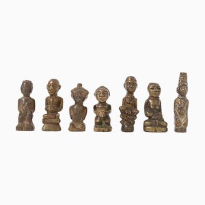 Miniatur Bronzefiguren, Kongo, 1950er, 7er Set