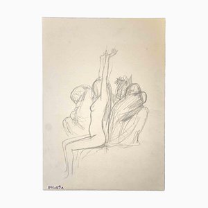 Leo Guida, Nude, Original Pencil Drawing, 1970s