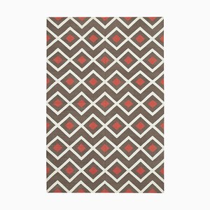 Tapis Dhurrie Marron