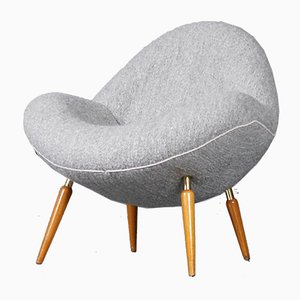 Sillón con tela Dedar Boucle de Fritz Neth para Correcta, años 50