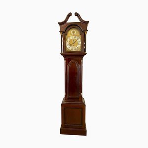 Horloge Grand-père Huit Jours Antique en Acajou