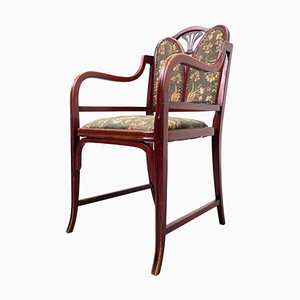 Poltrona in faggio e stoffa di Thonet, anni '30