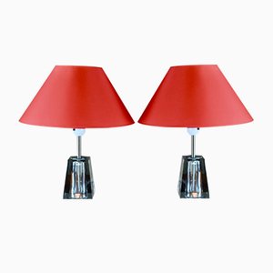 Table Lamp by Carl Fagerlund for Orrefors, Sweden, Set of 2