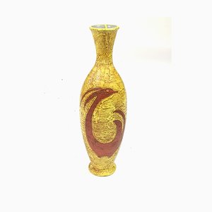 Large Phoenix Motif Handmade Vase from Illes, 1970s