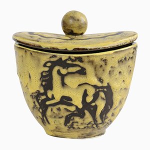 Caja de cerámica de Gustav Spörri, años 50