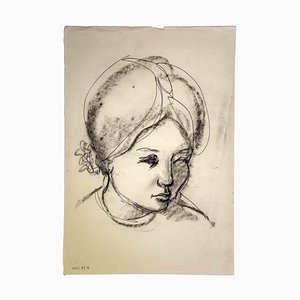 Leo Guida, Portrait, Dessin Original, 1970s