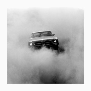 Buick in the Dust, Hemsby, Black and White Square Car Photograph, 2000-2021