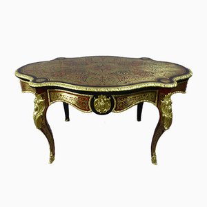 Marquetry Boulle Table by Diehl Paris