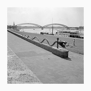 Rhine Snake Sculpture at Shore of Rhine Dusseldorf, Germany, 1937